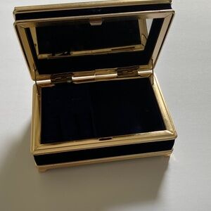 Vintage blue velvet jewelry box